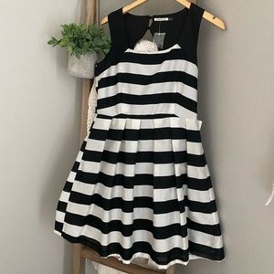 Black and white stripped dress